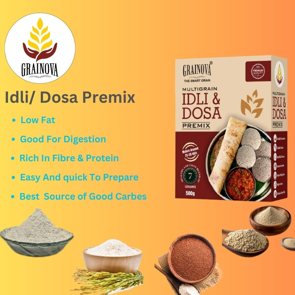 Multigrain Idli Dosa Premix | Idli Dosa Mix | Millet Dosa Batter 500g